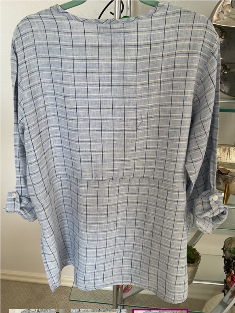 FLAX LINEN tunic, size medium. P2P is 24.5”. 30” long. Very roomy. - Picture 2 of 10